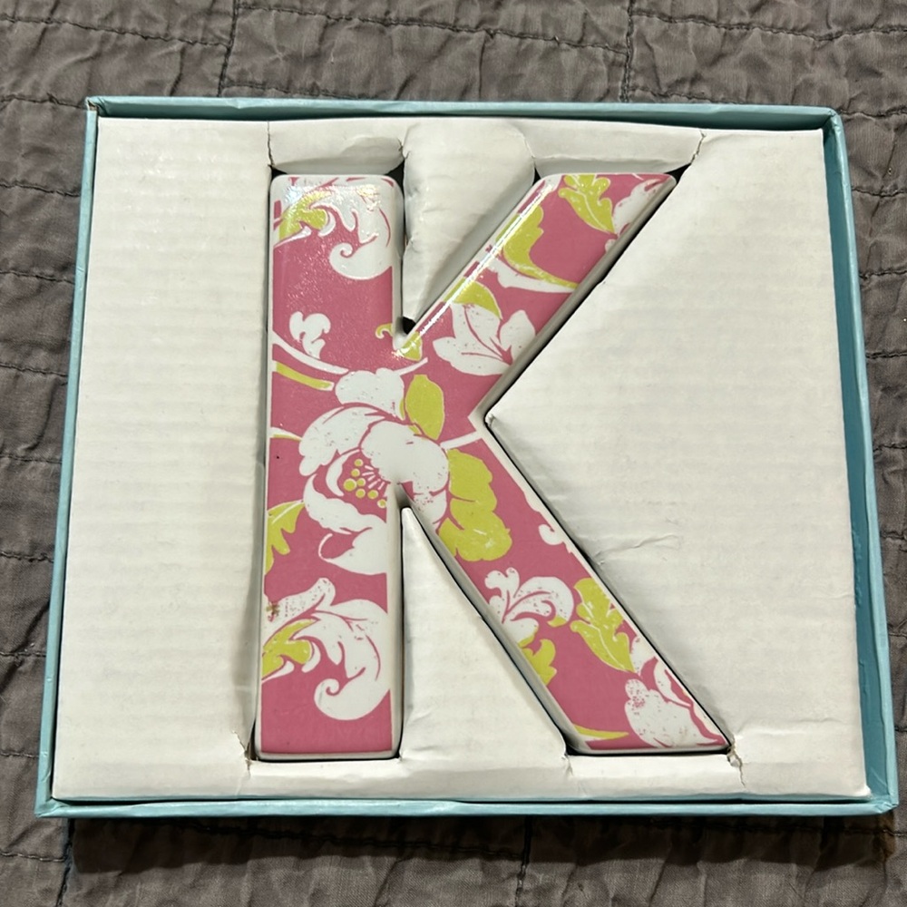 Rosanna ceramic letter K.  NIB